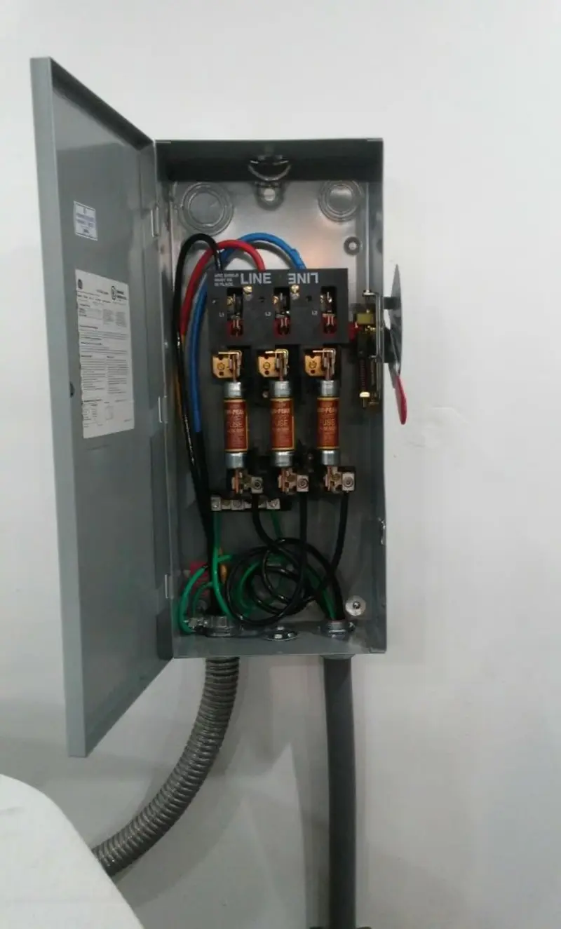 Three-phase disconnect switch installed for Electrical Wiring & Rewiring in Corning