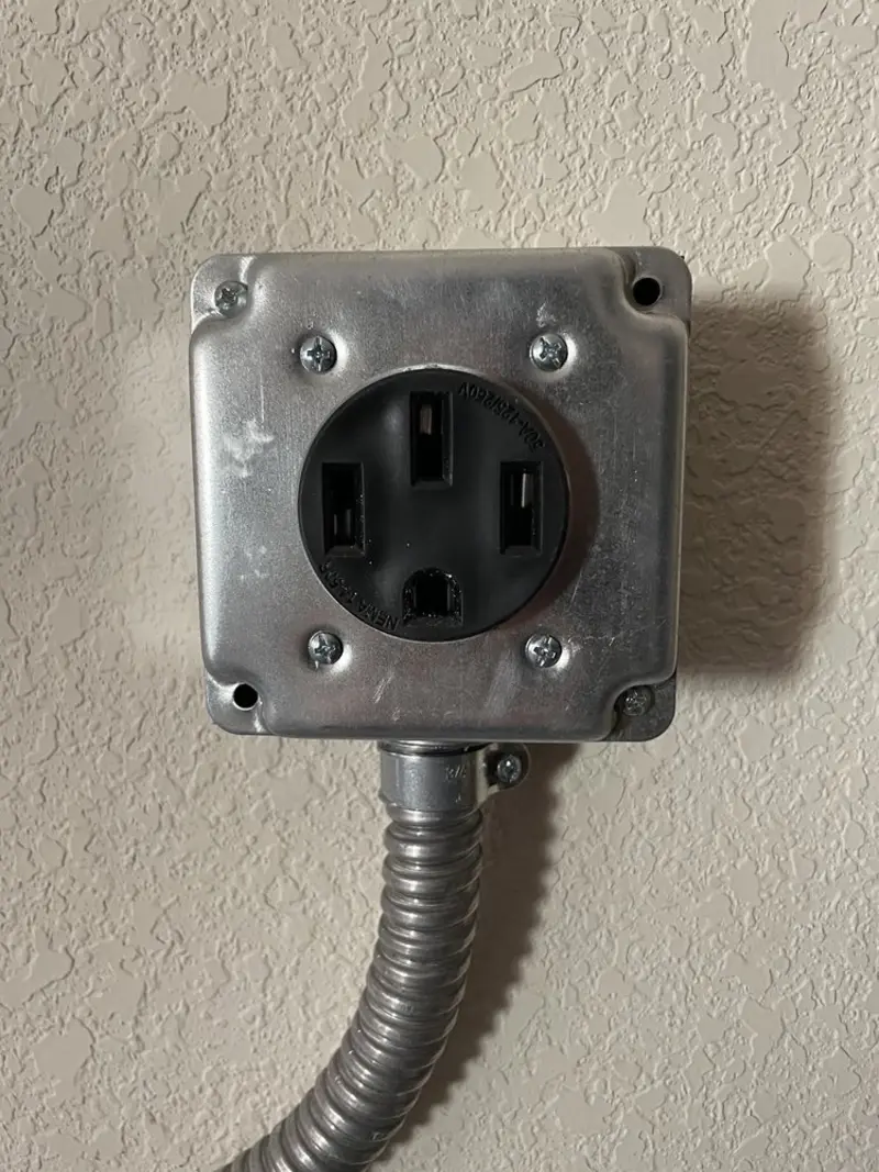 NEMA 14-50 outlet installed for Smart Home Electrical in Corning