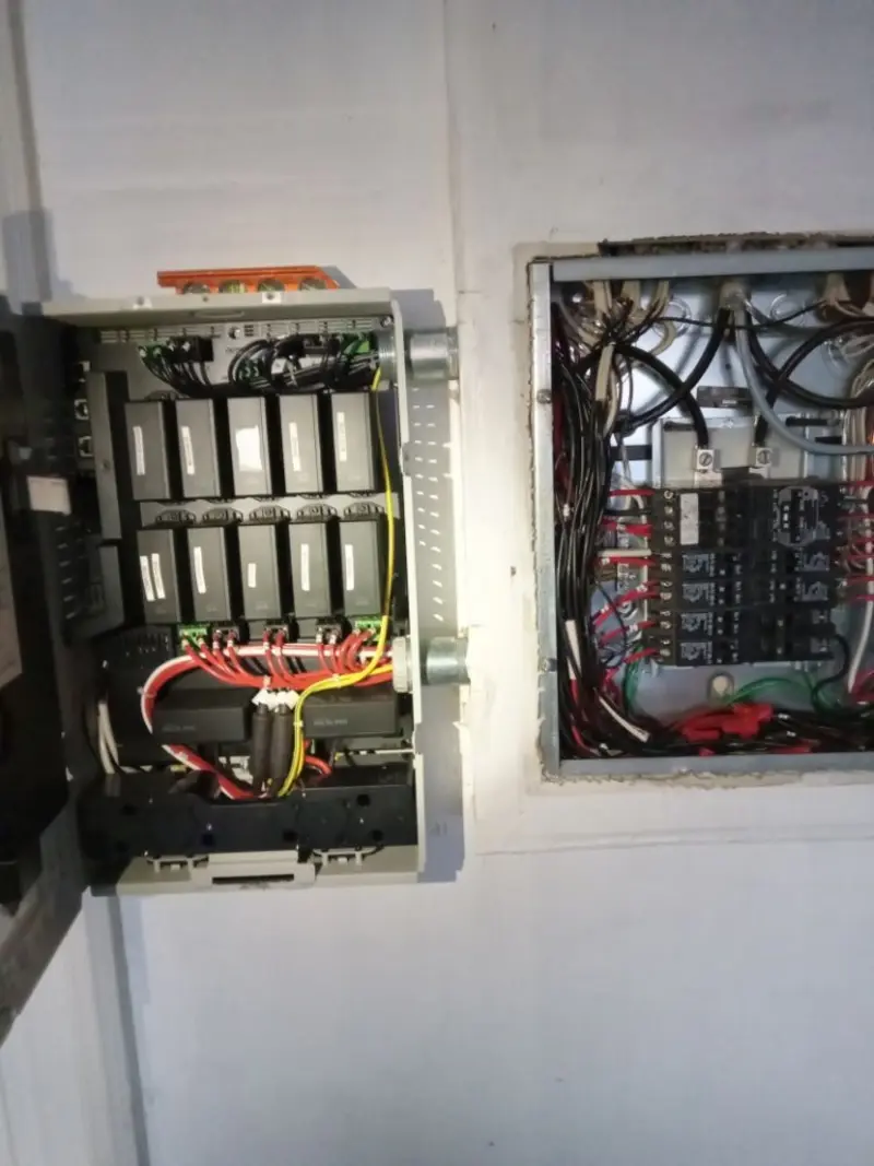 Electrical panel upgrade completed for Security Camera Wiring in Corning